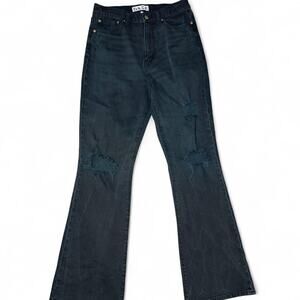 Daze black distressed flare jeans size 29